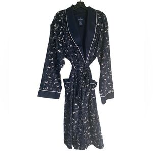 Stafford Mens Classic Fit Horseman Equestrian Navy Lightweight Robe L/XL